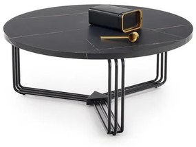 Masuta cafea Antica marble negru – H36 cm
