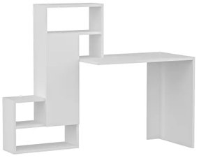 Masă de lucru cu raft IRMAK 119x138,6 cm alb