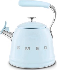 Ceainic cu fluier Smeg CKLW2001PB, 2,3 l, Inducție, Mâner care nu se încălzește, Oțel, Albastru pastel