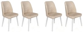Set de scaune de sufragerie Dallas Beige andWhite, 4 buc.