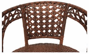 Set de gradina din rattan  1 + 2, maro, JARUB