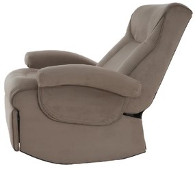 Fotoliu relaxant, cu funcţie electrică de vibraţie, textil gri maronie, SUAREZ