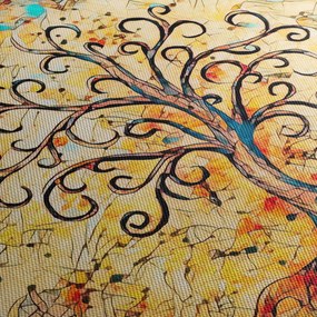 Tablou - Copacul vieții mozaic (cu ceas) (90x30 cm)
