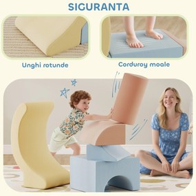 AIYAPLAY Set 5 Blocuri Moi pentru Copii 1.5-8 Ani Multicolor | Aosom Romania