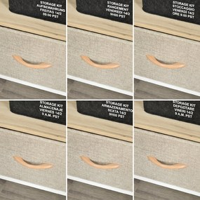 HOMCOM Mobilier pentru Televizor de 47" cu Sertare Pliabile din Material Textil și Raft, 98x29x56 cm, Lemn Natural | Aosom Romania