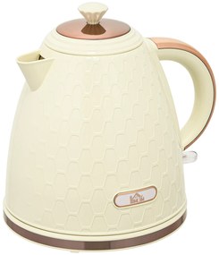 HOMCOM Fierbător, 2200 W, fereastră transparentă, filtru, fierbător rapid, bej | Aosom Romania