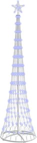 vidaXL Brad de Crăciun LED cu 290 LED albastru 70 x 70 x 250 cm Metal