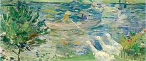 Tablou - Berthe Morisot, Girl in a Boat with Geese, reproducere (120x50 cm)