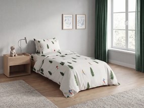 Lenjerie de pat din flanel SKIORA bej Dimensiune lenjerie de pat: 2 buc 70 x 90 cm | 200 x 220 cm