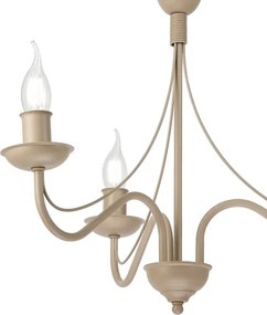 Candelabru pe lanț ANTON 3xE14/60W/230V bej
