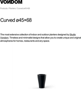 Ghiveci plante design decorativ modern exterior / interior CURVED 45x68cm