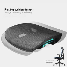 Scaun de birou ergonomic Mike-H, Full Mesh, Negru,