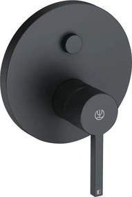 Baterie cada - dus incastrata Kludi Nova Fonte Puristic negru mat Push