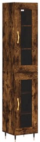 3199414 vidaXL Dulap înalt, stejar fumuriu, 34,5x34x180 cm, lemn prelucrat