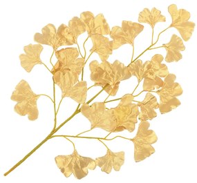 Frunze artificiale Ginko, 10 buc., auriu, 65 cm Auriu