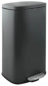 Coș de gunoi gri închis cu pedală din oțel 50 l Akira – Spirella