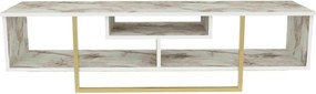 Comoda TV ASAL 150, bej/auriu, PAL melaminat, 150x35x40 cm