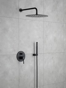 Set baterie pentru dus Lungo negru mat