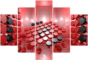 Tablou cu abstracți din butoane (150x105 cm)