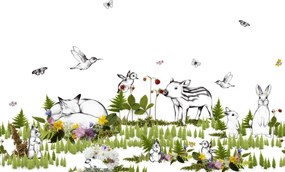 Fototapet, The Rabbit's Playground, Rebel Walls