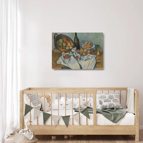 Tablou pe sticlă - Paul Cezanne, The Basket of Apples, reproducere (70x50 cm)