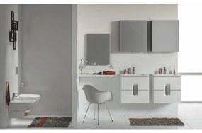 Mobilier lavoar baie cu 2 usi, Twins, alb, Kolo