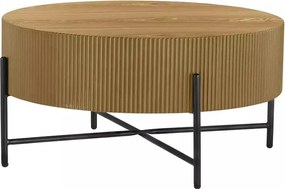 Măsuță de cafea Tuca stejar / negru mat ø80/h40 cm
