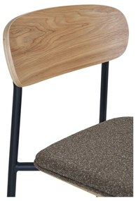 Taburet de bar Estepona, maro, picioare negre