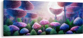 Tablou - Ciuperci sub lună plină (120x50 cm)
