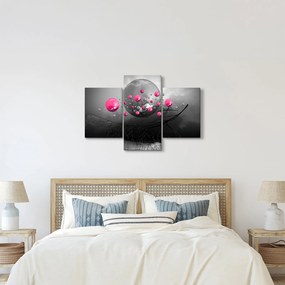 Tabloul cu bile abstracte roz (90x60 cm)