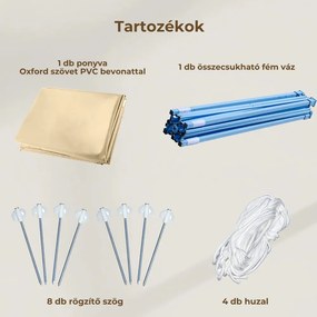 Foișor de grădină pliabil 3x3 m bej