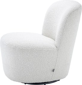Fotoliu pivotant design LUX Doria, alb 113458 HZ