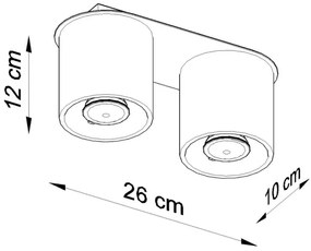 Plafonieră ORBIS 2 2xGU10/40W/230V negru