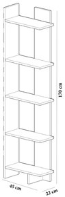 Bibliotecă Als Teak alb