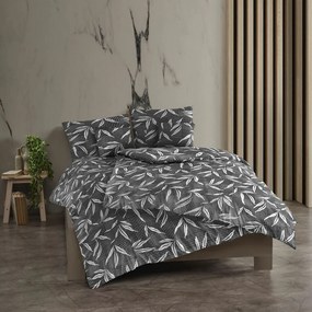 Lenjerie de pat din bumbac Kvalitex Osaka gri, 240 x 220 cm, 2 buc. 70 x 90 cm