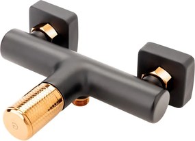 Baterie dus FDesign Ardesia, negru mat rose gold lucios