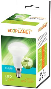 Bec LED Ecoplanet reflector R50, E14, 4W (25W), 300 LM, A+, lumina rece 6500K, Mat Lumina rece - 6500K, 1 buc
