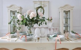 Masă lemn masiv alb Dining Extensibilă Paris 180/, 240 × 100 × 80 cm