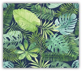Tocator din sticla frunze tropicale