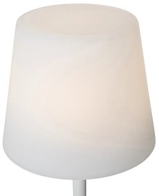 Lampă de masă albă reîncărcabilă cu LED și dimmer IP54 - Jude