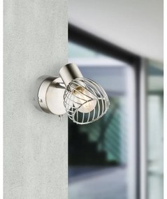 Aplica cu spot design industrial TEXAS nichel, crom