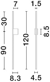 Aplica de perete LED design liniar TIEN 120cm