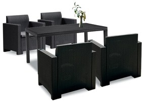 Set mobilier de grădină Nero IV cu 4 locuri, grafit