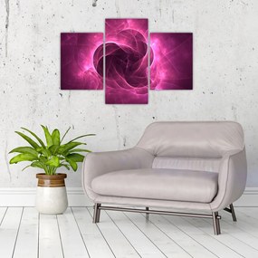 Tablou cu abstracțiune modernă în roz (90x60 cm)