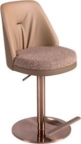 Scaun de bar pivotant cu inaltime reglabila Stool maro