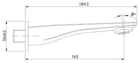 Cersanit S951-706 - Duș pentru instalare încastrată LARGA crom lucios