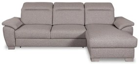 Coltar Extensibil Cu Insula Dreapta Dax, 5 Locuri, Lada De Depozitare, Gri, 299 Cm