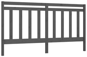 Tablie de pat, gri, 186x4x100 cm, lemn masiv de pin Gri, 186 x 4 x 100 cm, 1