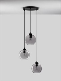 Lustra cu 3 pendule modern PALMER fumuriu