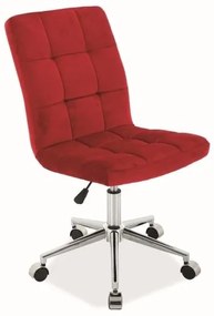 Fotoliu de birou Triton Velvet, rosu